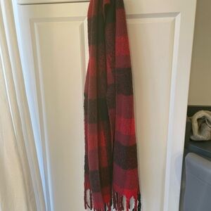 J.Jill Plaid Red & Black Scarf